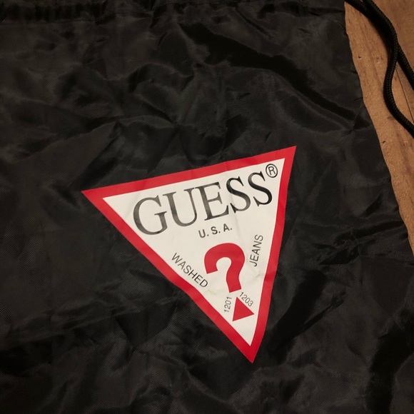 VTG Guess Drawstring Gym Travel Bag - Picture 3 of 4